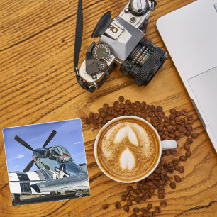 Airplane Photo, Cool Fun Aviation Glass Coaster