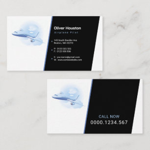Airplane Pilot   Aviation Business Card