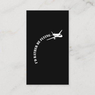 Airplane Pilot Flying Plane Aviation Enthusiast Business Card