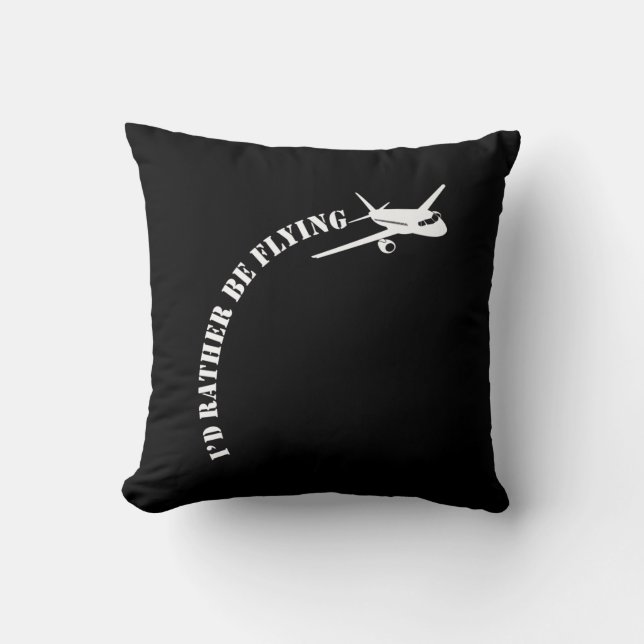 Airplane Pilot Flying Plane Aviation Enthusiast Cushion (Front)