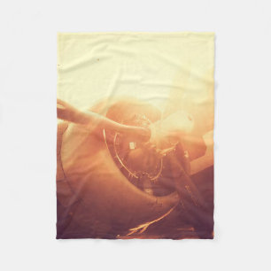 Airplane Propeller  Fleece Blanket