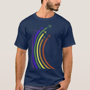 Airplane Rainbow  CSD LGBTQ Pride T-Shirt