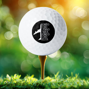 Airplane Retired Nato Phonetic Alphabet Aviation Golf Balls