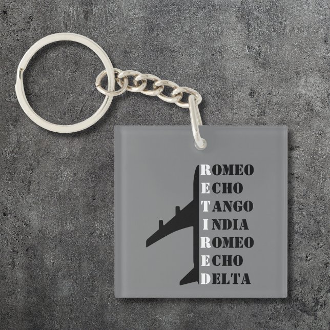 Airplane Retired Nato Phonetic Alphabet Aviation Key Ring (Creator Uploaded)