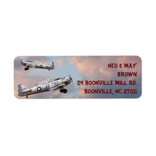 AIRPLANE- RETURN ADDRESS LABELS