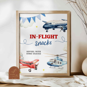 Airplane Theme In Flight Snacks Custom Sign