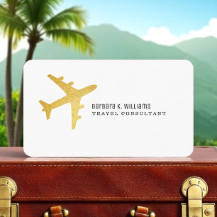 Airplane Travel Consultant simple and elegant Business Card
