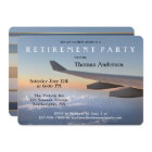 Airplane Travel Themed Retirement Party Invitation