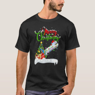 Airplane Xmas Decorations Santa Airplane Christma T-Shirt