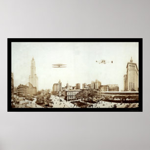 Airplanes NYC City Hall Photo 1913 Poster