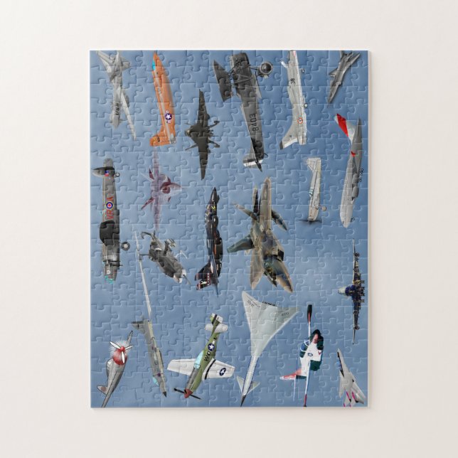 AIRPLANES ON A CAROLINA BLUE SKY JIGSAW PUZZLE (Vertical)