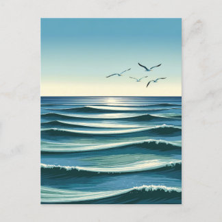 Airplanes over the Gulf Postcard