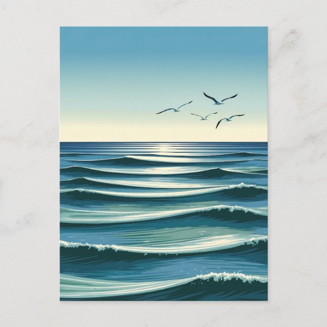 Airplanes over the Gulf Postcard (Front)