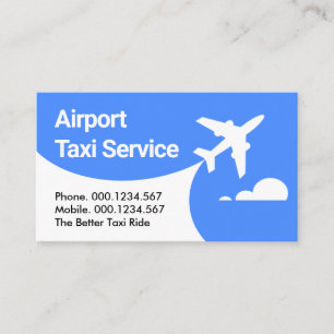 Airport Aeroplane Taxi Blue Skies Business Card