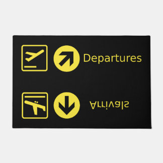 Airport Arrivals Departures Doormat