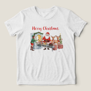 Airport Christmas themed Tri-Blend Shirt