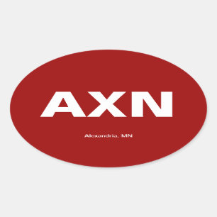 Airport Code - Alexandria, Minnesota Oval Sticker