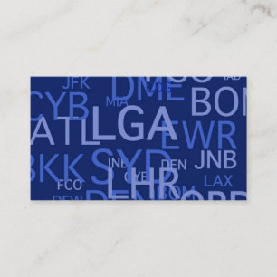 Airport Codes for Travel Professional Business Card