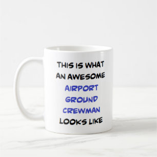 airport ground crewman, awesome coffee mug