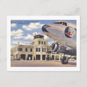 Airport, Jacksonville, Florida, Vintage Postcard