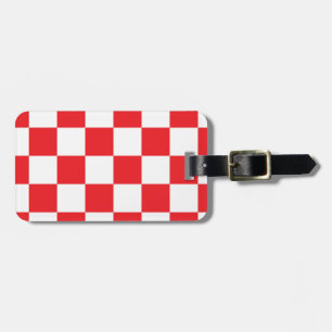 Airport Red Chequered Markings Luggage Tag