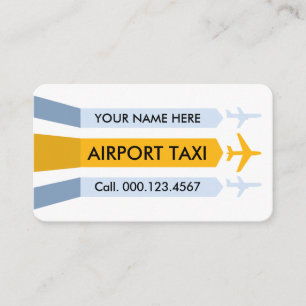 Airport Runway Taxi Service Business Card