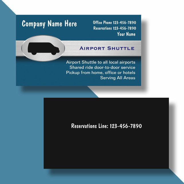 Airport Shuttle Business Business Card (Creator Uploaded)
