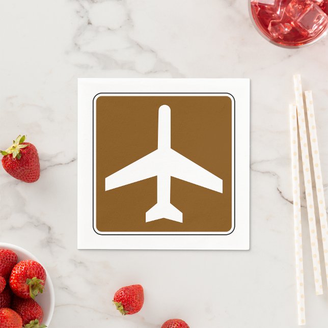 Airport Sign Paper Napkins (Creator Uploaded)