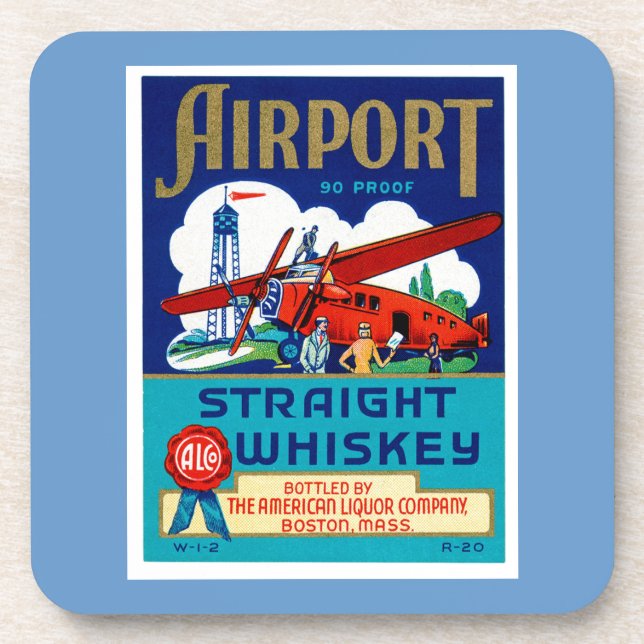 Airport Straight Whiskey Coaster (Front)