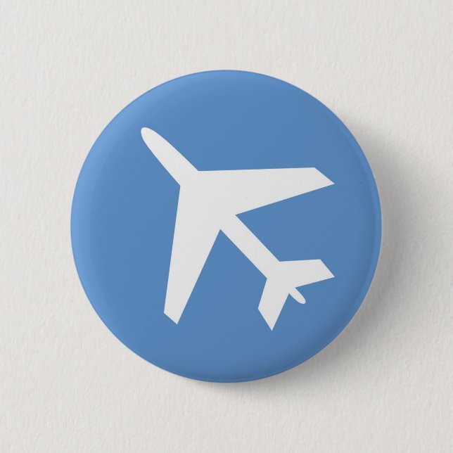 Airport symbol 6 cm round badge (Front)