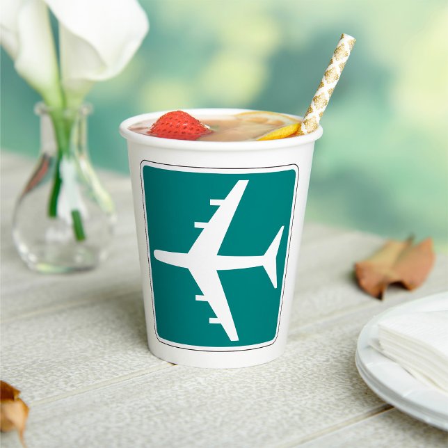 Airport Symbol Sign Aeroplane Travel Icon  Paper Cups (Creator Uploaded)