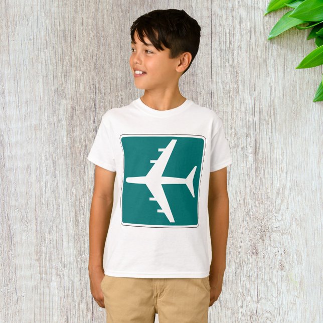 Airport Symbol Sign Aeroplane Travel Icon  T-Shirt (Creator Uploaded)