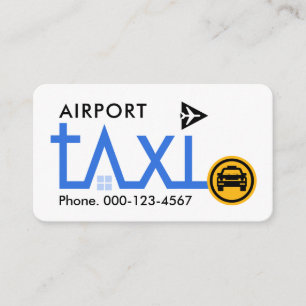 Airport Taxi Route Transport Direction Business Card