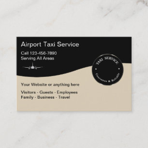 Airport Taxi Service Modern Business Card