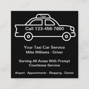 Airport Taxi Transportation Business Cards Unique