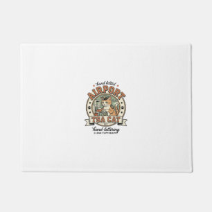 Airport TSA Cat Airport TSA Cat Vintage Vector Art Doormat