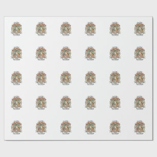 Airport TSA Cat Airport TSA Cat Vintage Vector Art Wrapping Paper
