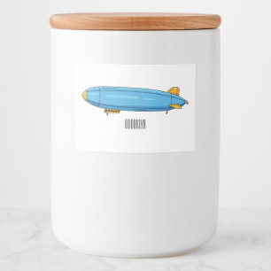 Airship cartoon illustration food label