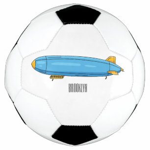 Airship cartoon illustration football