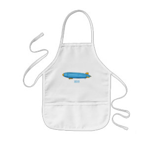 Airship cartoon illustration kids apron