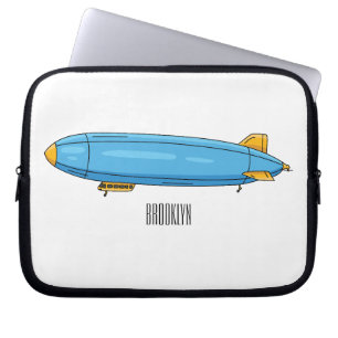 Airship cartoon illustration laptop sleeve