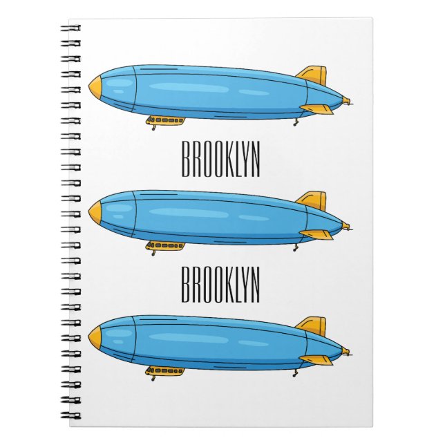 Airship cartoon illustration notebook (Front)