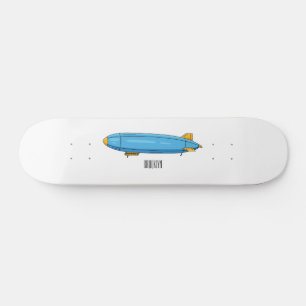 Airship cartoon illustration skateboard