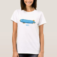Airship cartoon illustration