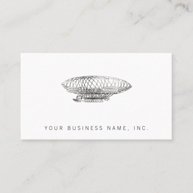 airship (letterpress style) business card (Front)