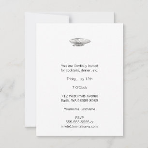 Airship (Letterpress Style) Invitation