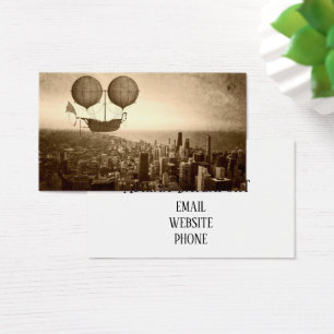 Airship Over Chicago Business Cards