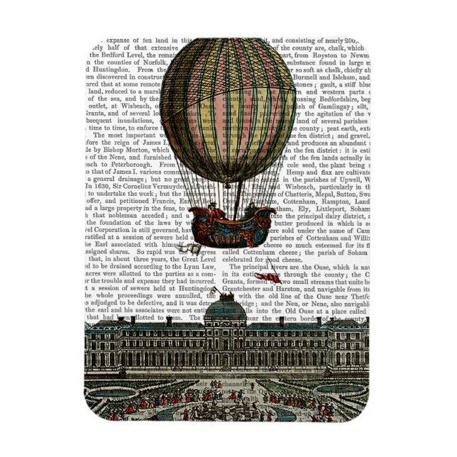 Airship Over City Magnet (Vertical)