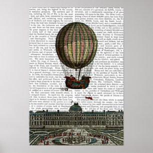 Airship Over City Poster