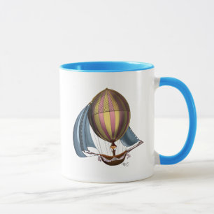 AirShip with Blue Sails Mug